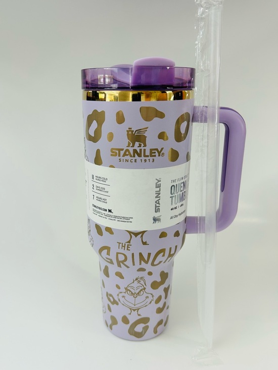 Stanley Other - Stanley Lavender & Gold Grinch Queen Tumbler with Purple Lid and Handle